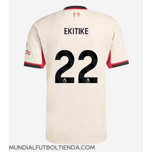 Camiseta Liverpool Hugo Ekitike #22 Segunda Equipación Replica 2025-26 mangas cortas